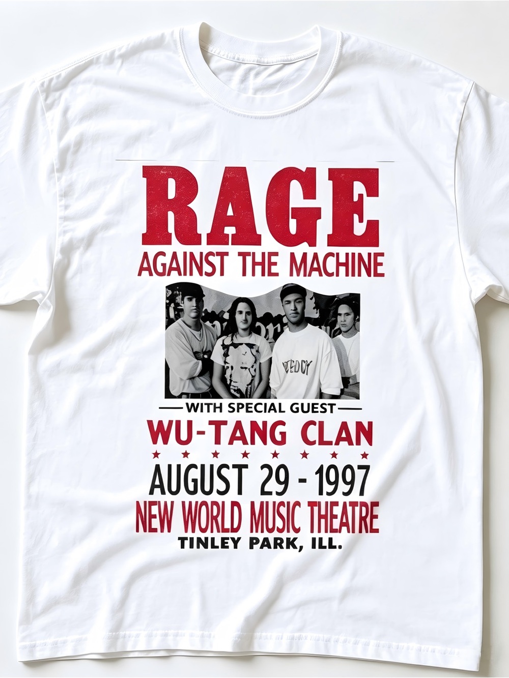 Rage Against The Machine Wu-Tang Clan 1997 Tour Womens Mens T-shirt Unisex